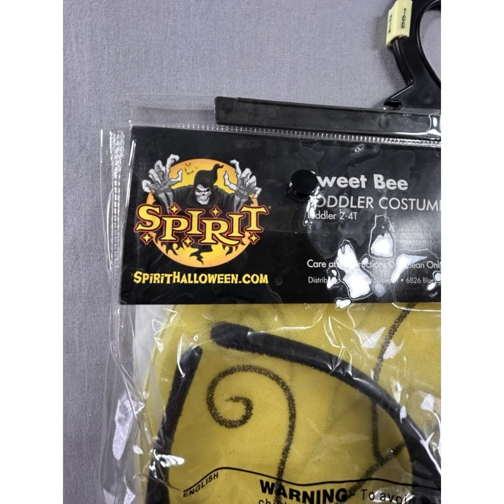 Spirit Halloween Sweet‎ Bee Costume Toddler 2T-4T Dress Up Play New - Picture 6 of 8